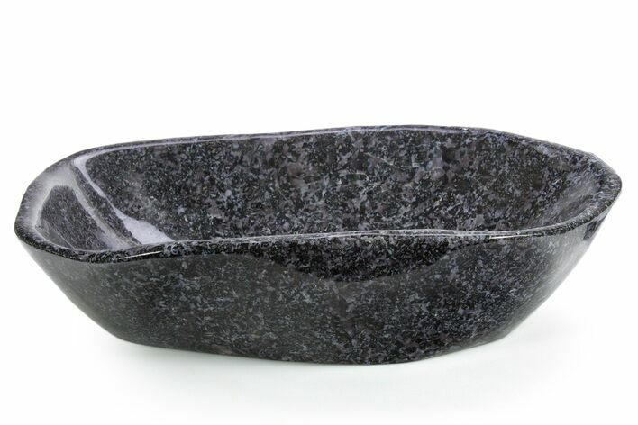 Polished Indigo Gabbro Bowl - Madagascar #355297